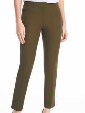 NWT WHBM White House Black Market Olive Night The Slim Ankle Pants
